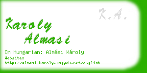 karoly almasi business card